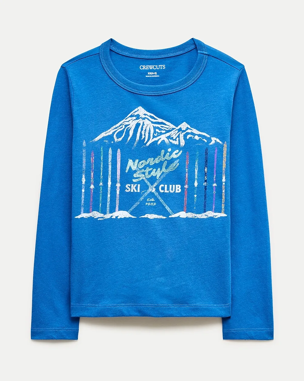Long-Sleeve Ski Club T-Shirt in Metallic by J.Crew