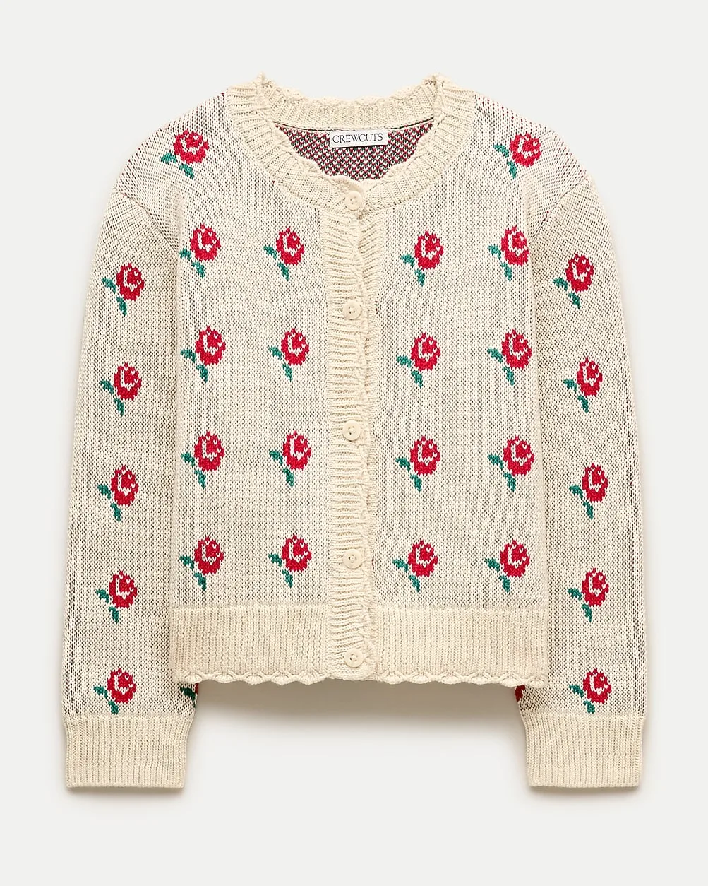 Rosette Cardigan in Cotton by J.Crew