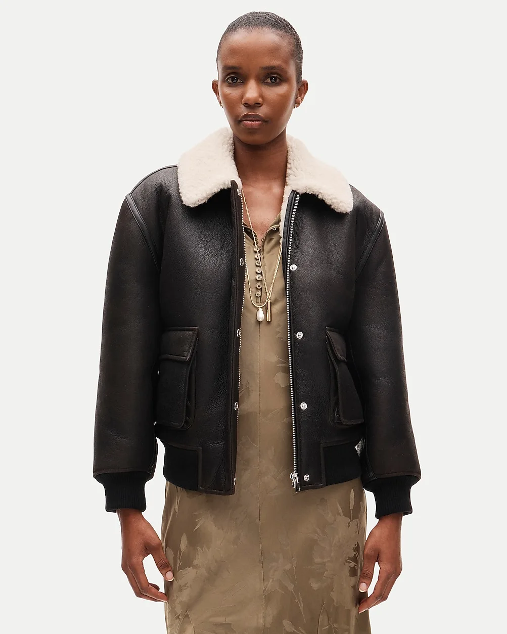 Collection Real Shearling Leather Jacket