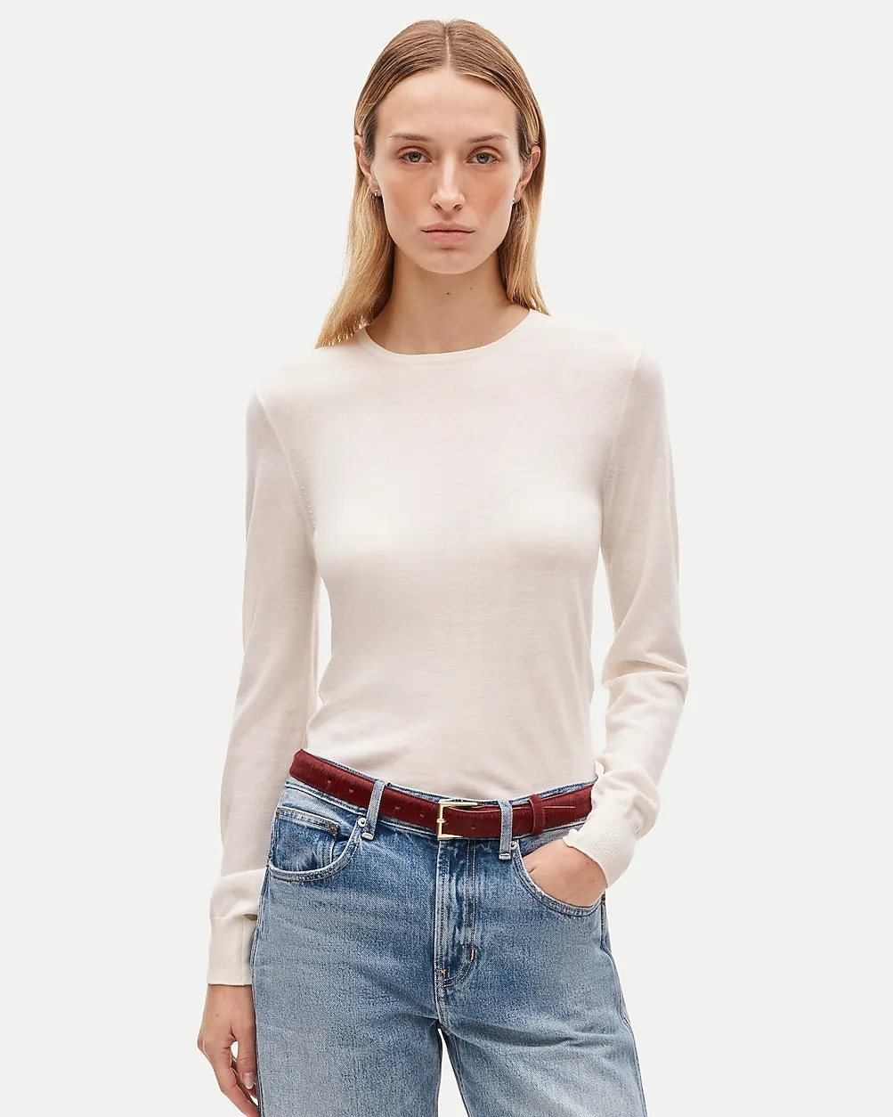 Clair Crewneck Sweater in Merino Wool Blend