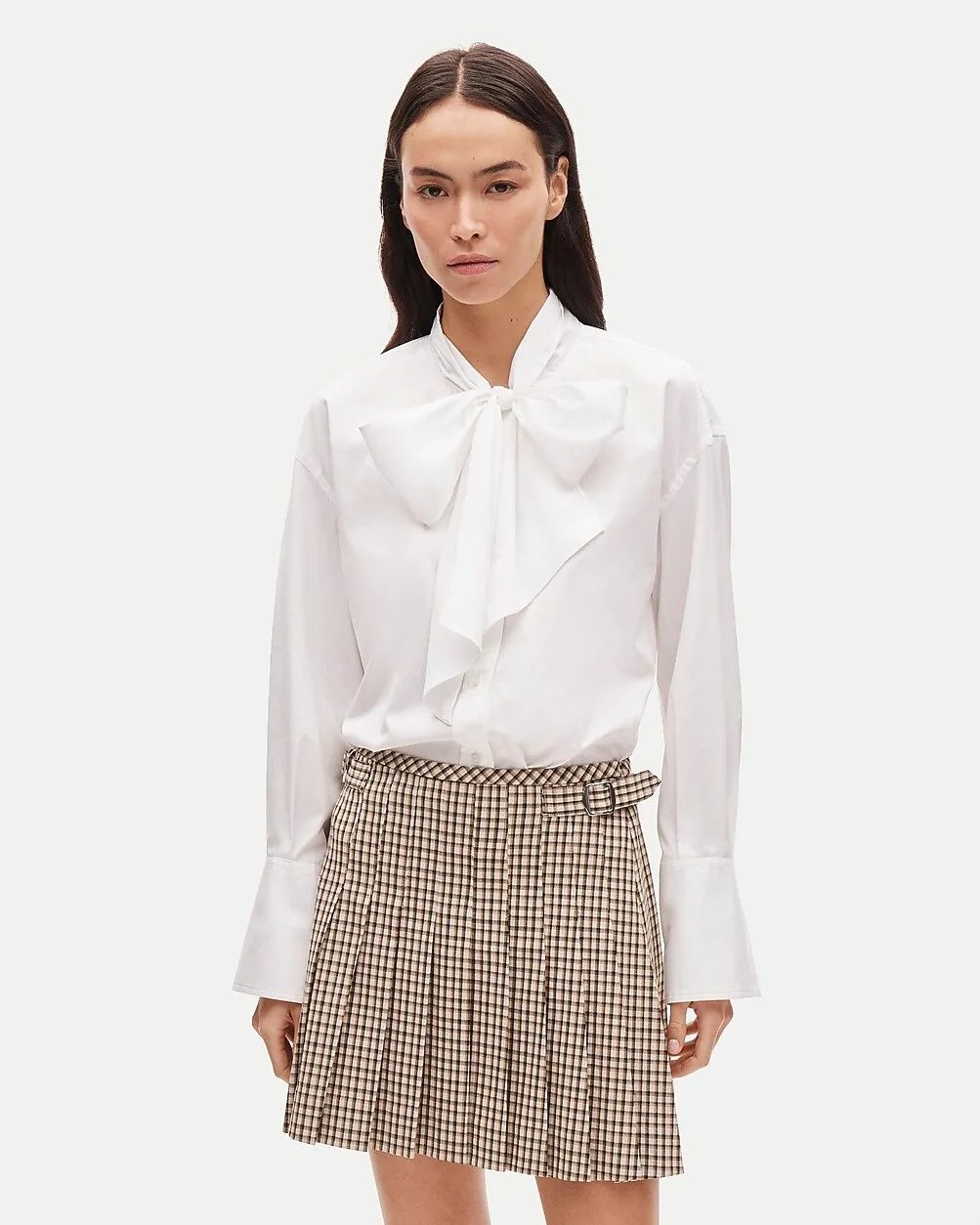 Bow Button-Up Shirt in Cotton Poplin by J.Crew
