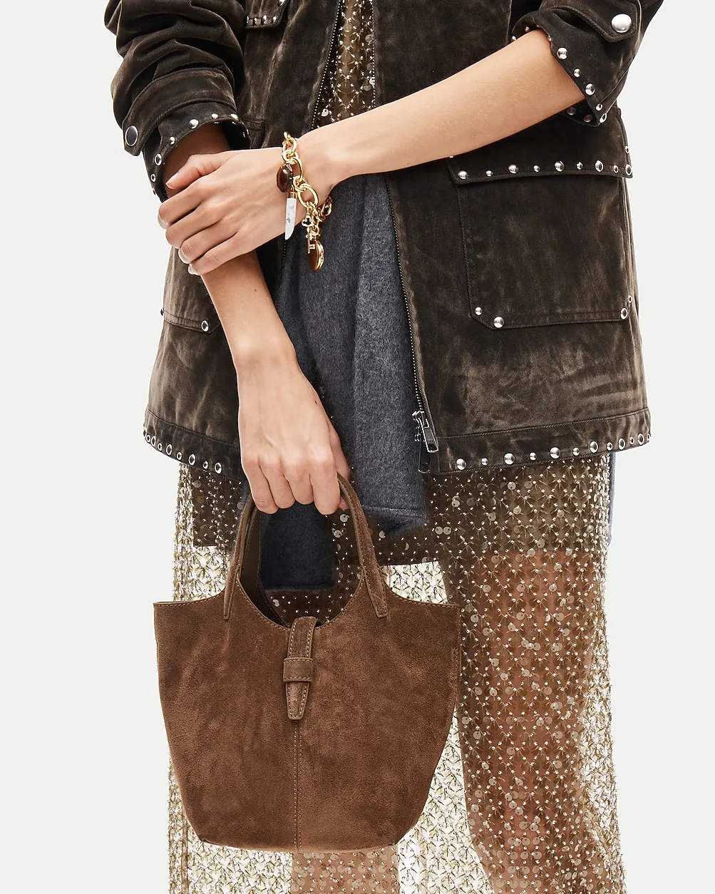 Yorke Bag in Suede by J.Crew