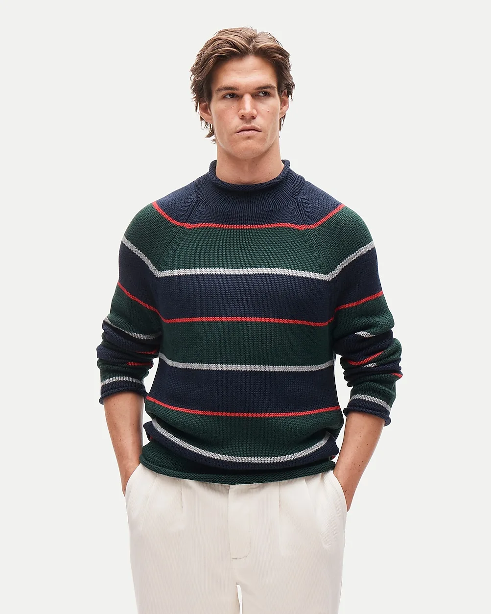 1988 Rollneck Sweater in Stripe by J.Crew
