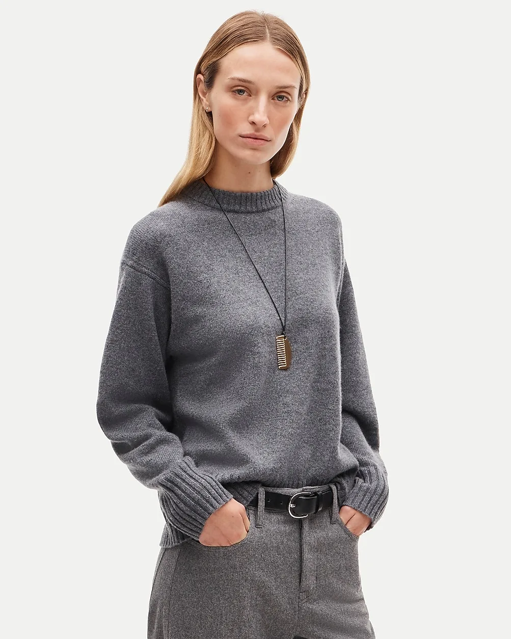 Oversized Cashmere Crewneck Sweater by J.Crew