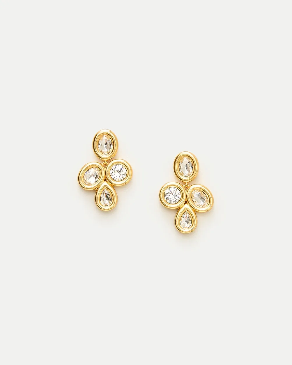 Bezel Drop Earrings by J.Crew