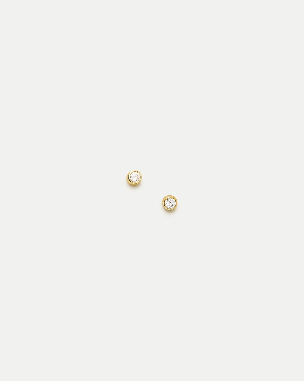 Tiny Bezel Stud Earrings