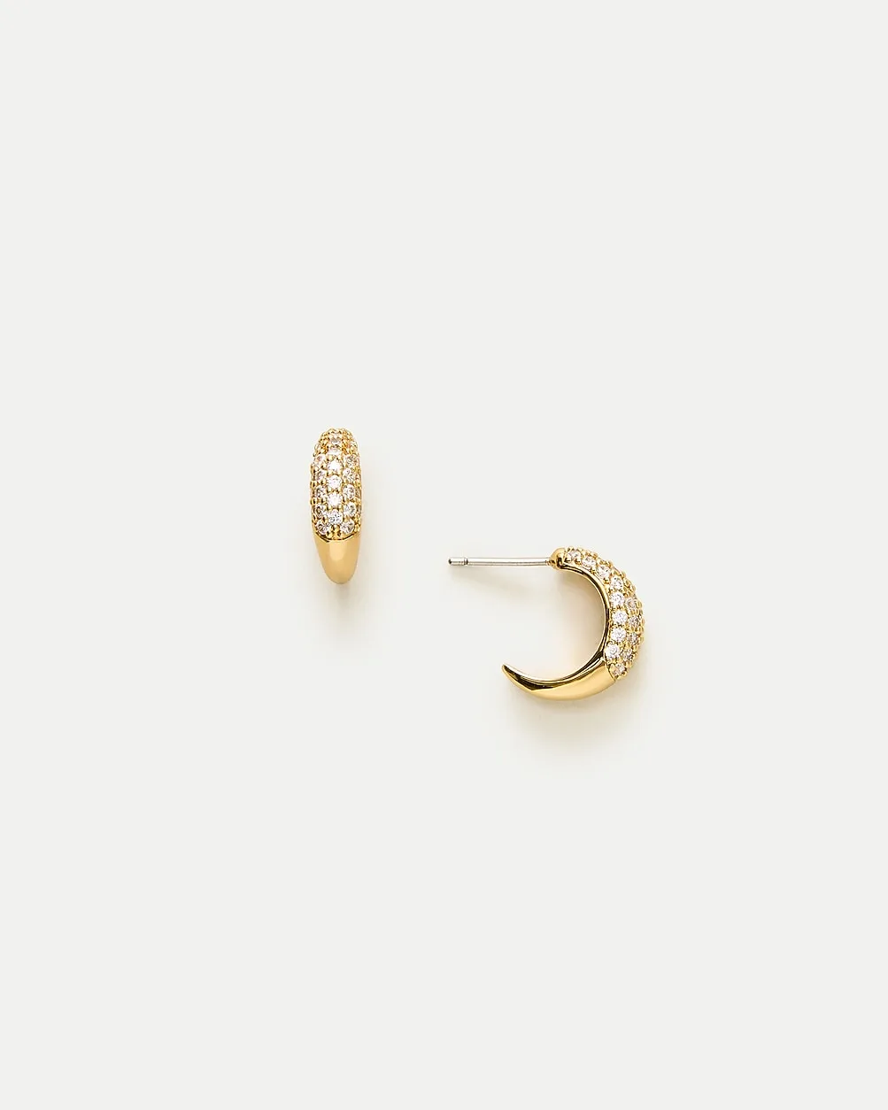 Pavé Hoop Earrings by J.Crew