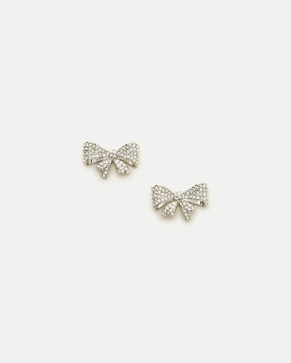 Pavé Bow Stud Earrings by J.Crew