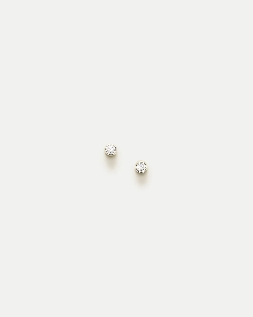 Tiny Bezel Stud Earrings - STEEL by J.Crew
