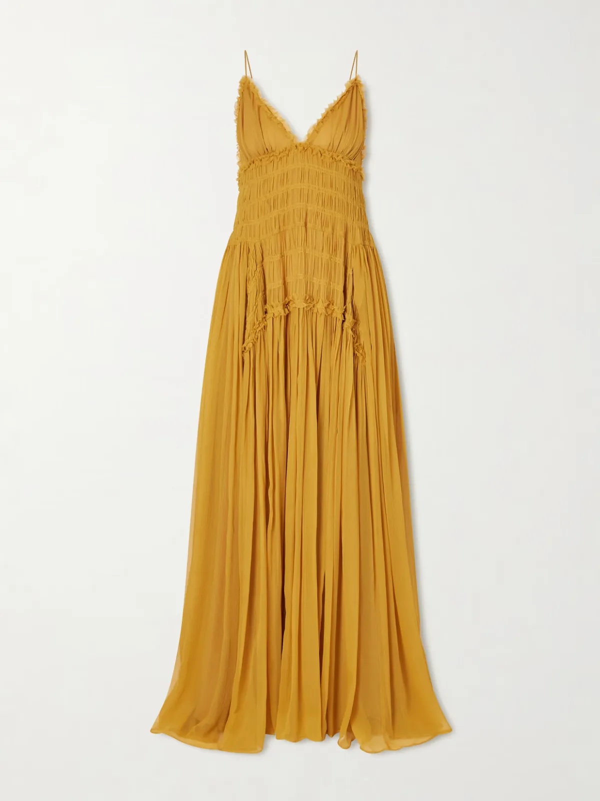 - Atrani Tiered Silk-chiffon Gown -