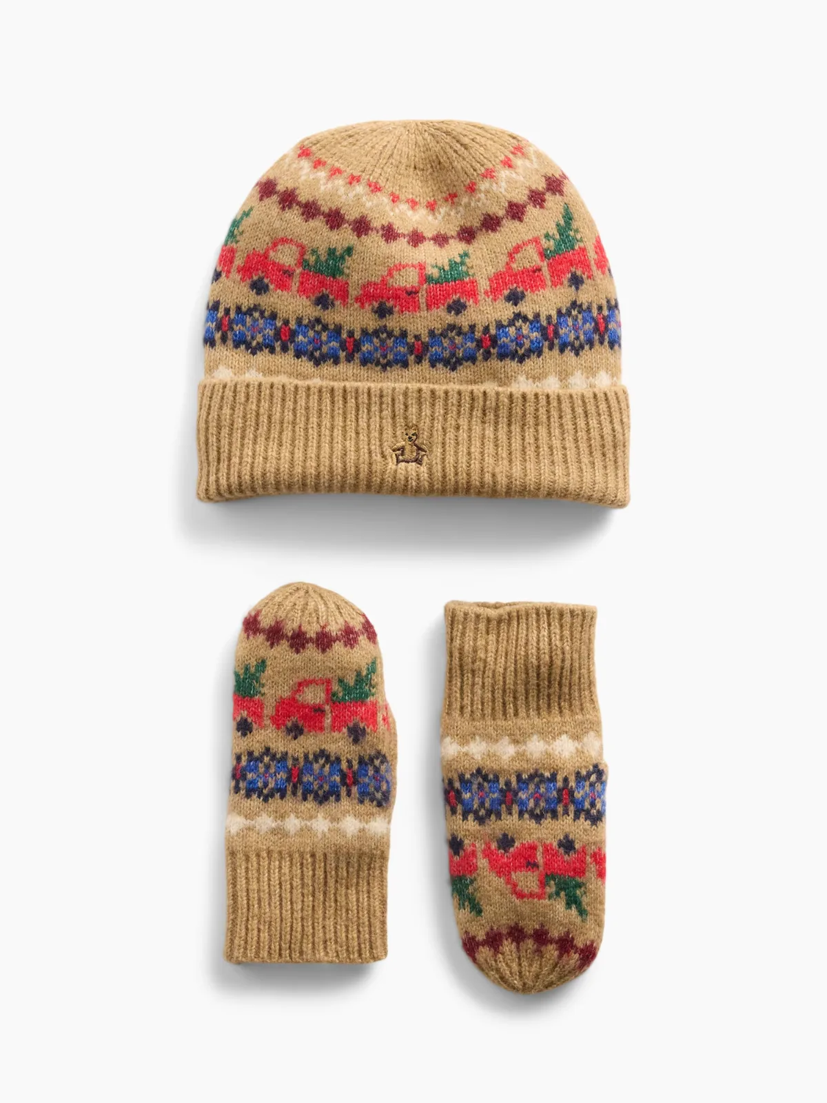 Fair Isle Beanie & Mittens Set by Gap