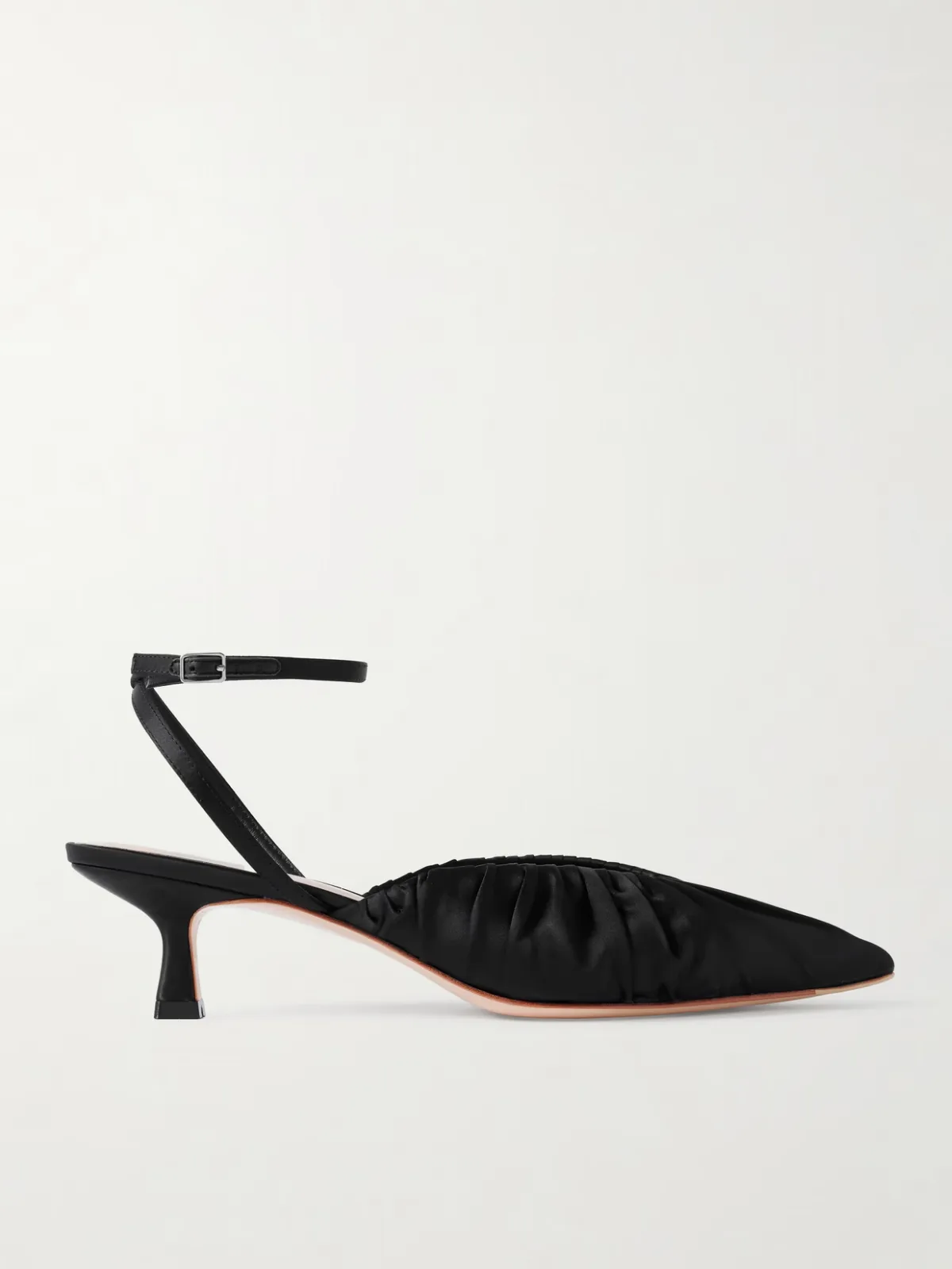- Rio Ruched Satin Pumps -