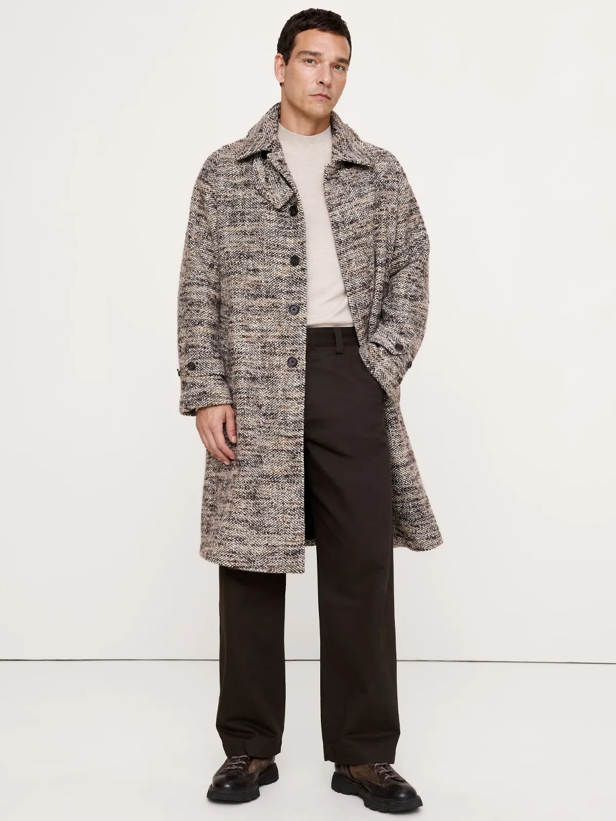 Italian Twill Balmacaan Coat