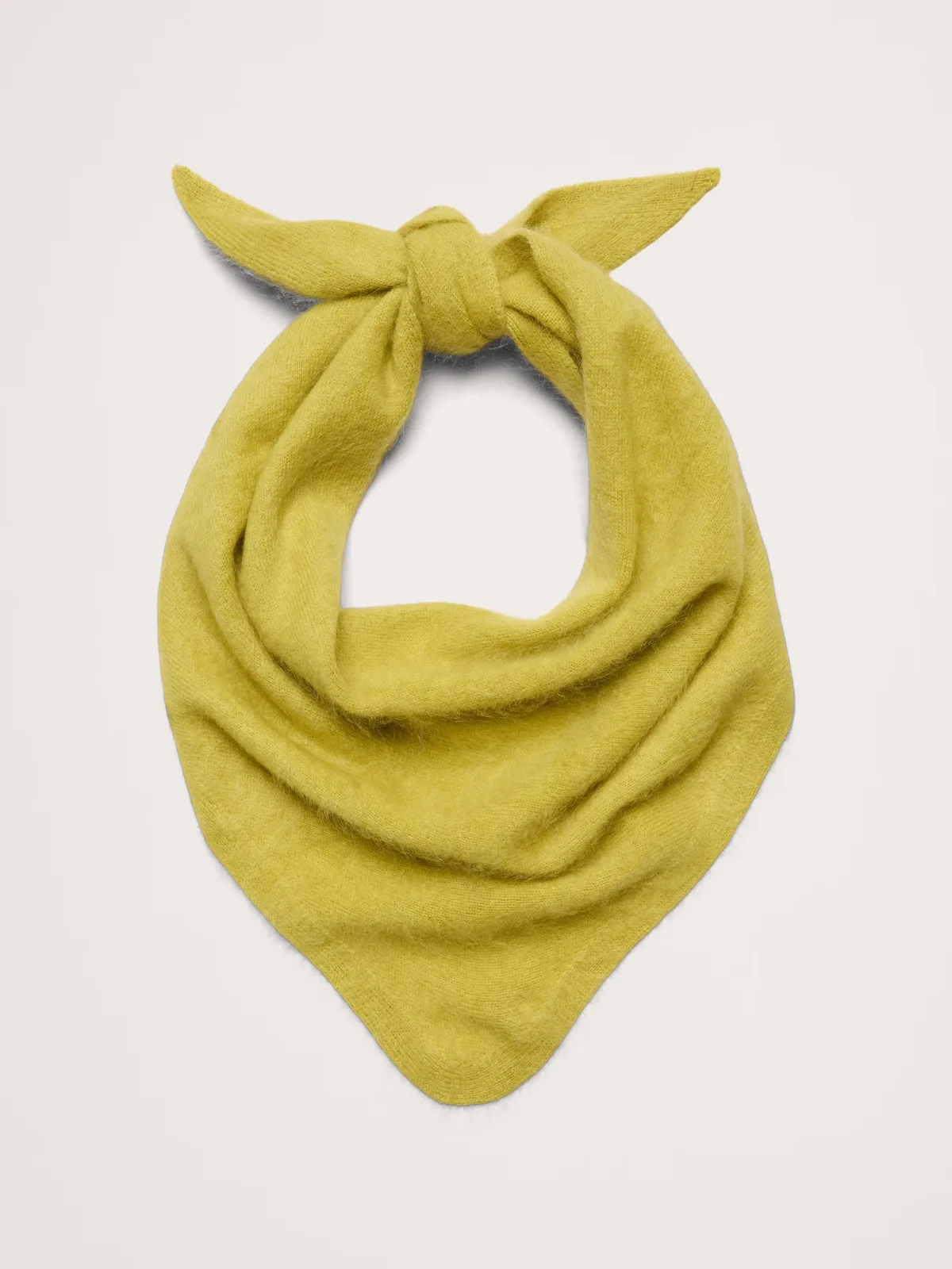 Brushed Wool-Cashmere Triangle Scarf