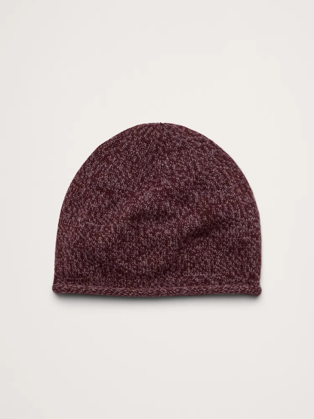 Marled Merino-Cotton Rolled Beanie by Banana Republic