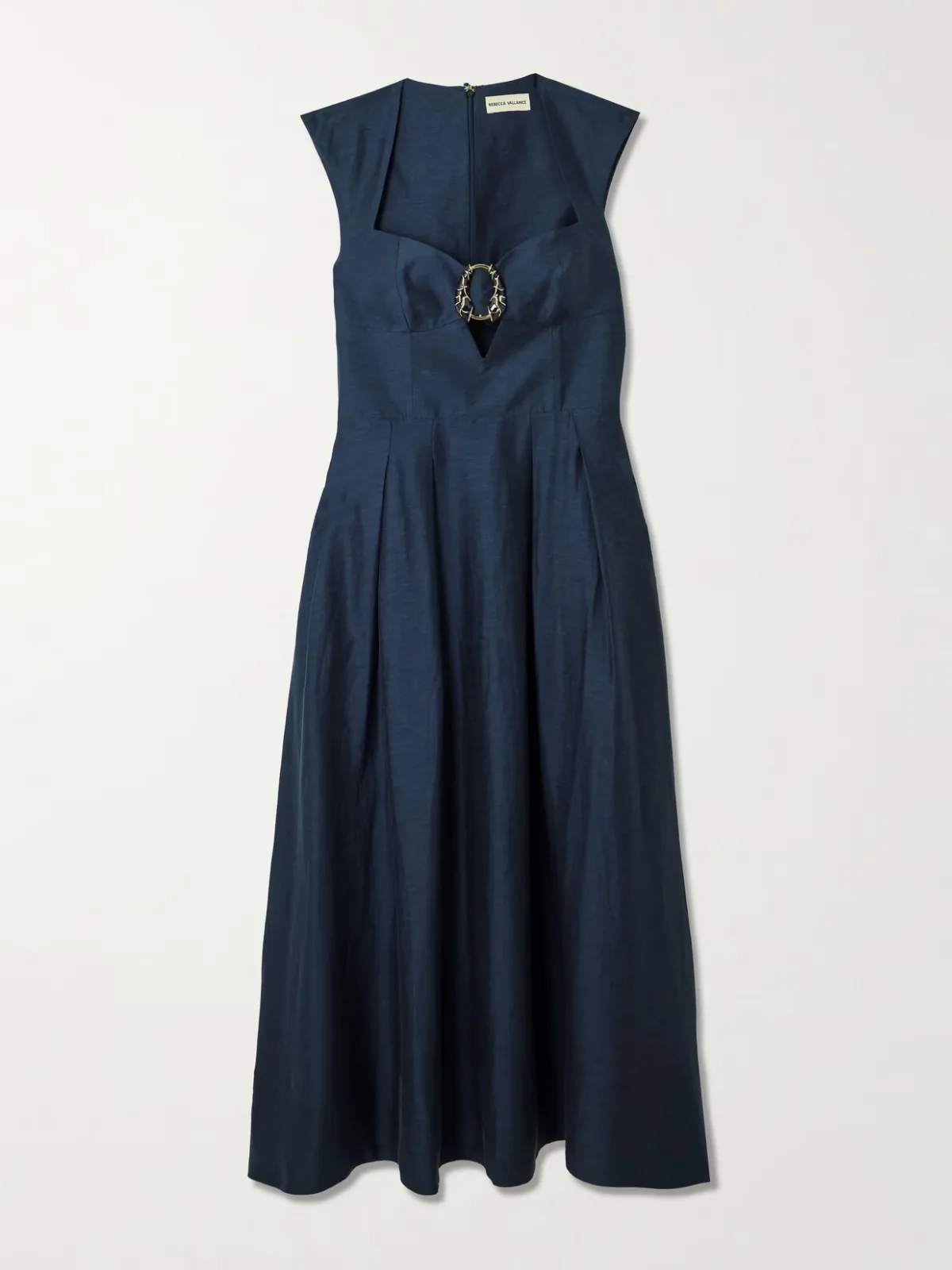- Serenity Embellished Pleated Lyocell-blend Midi Dress -