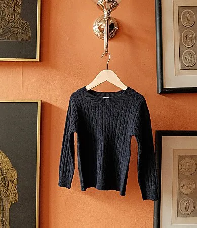 Edgehill Collection x Kristin Ellen Hockman Long Sleeve Otto Cashmere Blend Sweater by Edgehill Collection