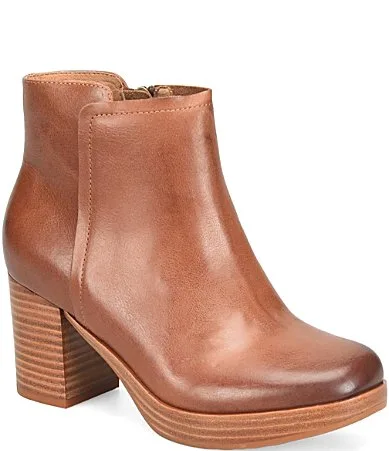 Kendall Leather Platform Booties by Sofft