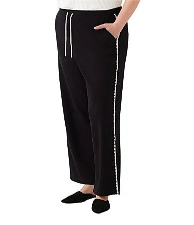Coordinating Jersey Knit Whipstitch Contrast Sweatpants by Karen Kane
