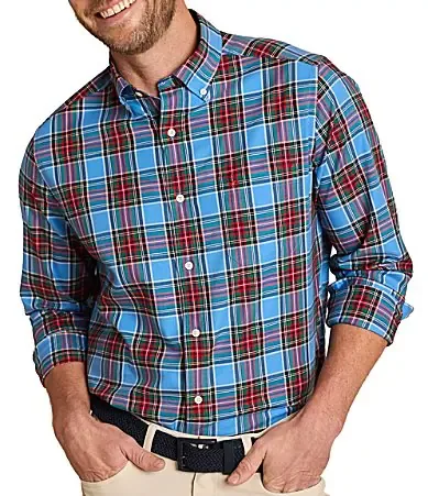 Skipjack Plaid Long Sleeve Woven Shirt by Tide