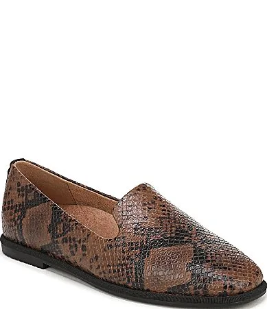 Willa 2.0 Snake Print Leather Slip on Loafers by Vionic