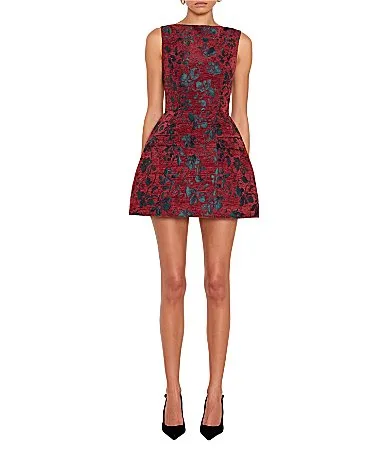 Banco Velveteen Burnout Floral Mini Dress by Amanda Uprichard