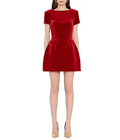 Abigail Velvet Mini Dress by Amanda Uprichard