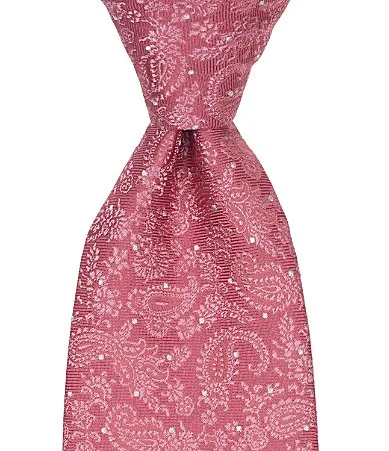 Langford Paisley Traditional Silk Tie by Thomas Pink