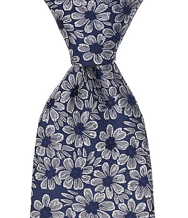 Elberton Floral Traditional Tie by Thomas Pink