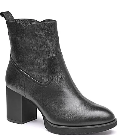 Izzie Waterproof Calfskin Leather Booties by Johnston & Murphy