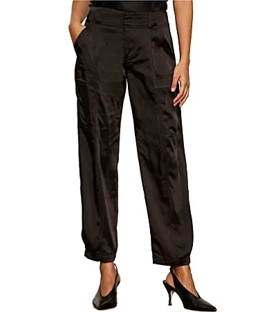 Sphere Satin Mid Rise Tapered Ankle Pants by Sanctuary
