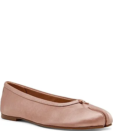 Calico Satin Split Toe Ballet Flats by Steve Madden