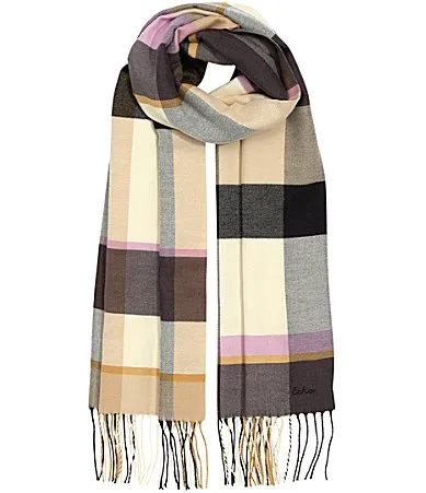 Cubists Woven Plaid Scarf Wrap by Echo