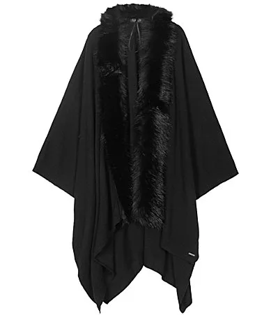 Lauren Ralph Lauren Faux Toscana Trimmed Knit Ruana by Ralph Lauren