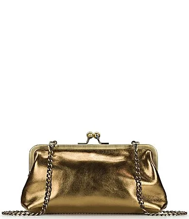 Mini Metallic Kisslock Potenaz with Chain by Patricia Nash