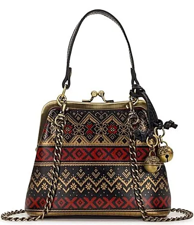 Mini Laureana Holiday Nordic Weave Kisslock Crossbody Bag by Patricia Nash