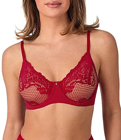 Lace Allure Unlined Scoop Neck Adjustable Bra