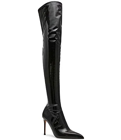 Pegasus Patent Over the Knee Stiletto Boots by Steve Madden