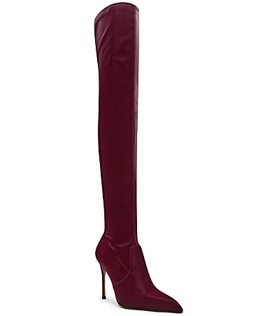 Pegasus Techno Satin Over the Knee Stiletto Boots by Steve Madden