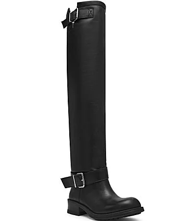 Chopper Leather Over-the-Knee Moto Engineer Boots by Steve Madden