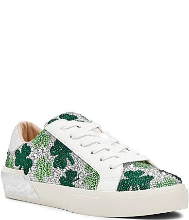 Blue by Betsey Johnson Damon Clover Rhinestone Embellished Sneakers