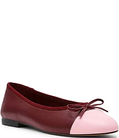 Kit Leather Cap Toe Ballet Flats by Steve Madden