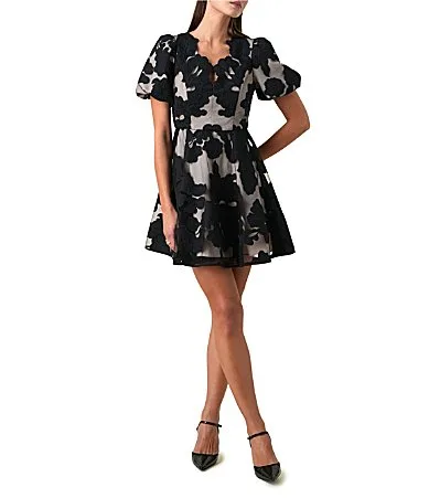 Arianna Bubble Sleeve Mini Dress