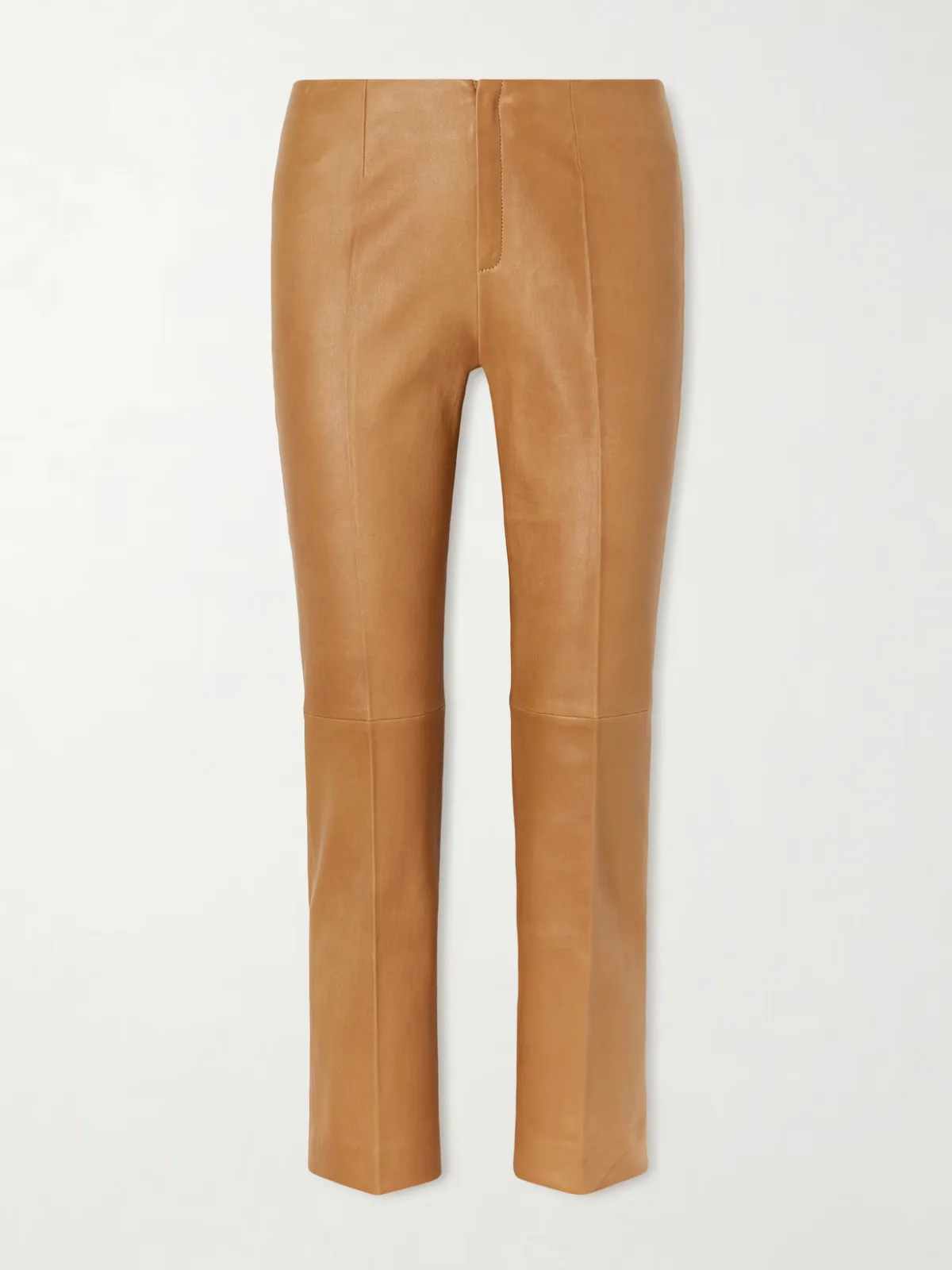 - Georgette Leather Slim-fit Pants - by STOULS