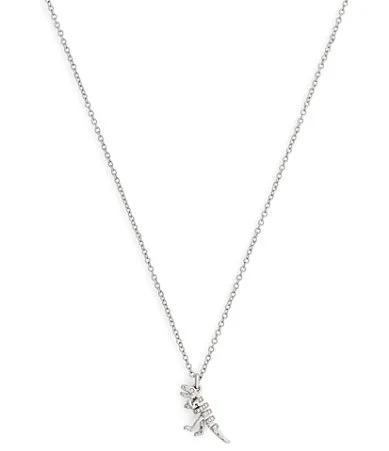 Iconic Charms Pavé Skeletal Rexy Short Pendant Necklace by Coach