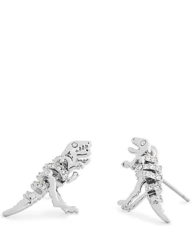 Iconic Charms Pavé Skeletal Rexy Stud Earrings by Coach