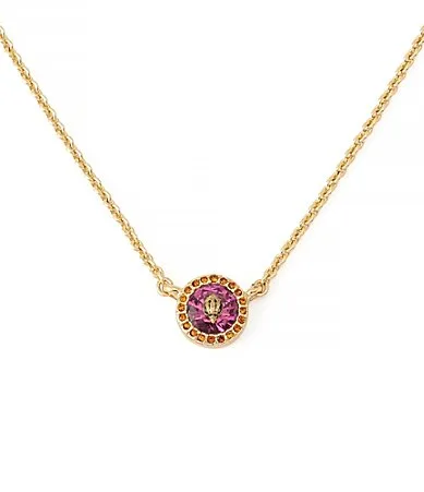 Kurt Geiger London Signature Eagle Resin Round Gemstone Short Pendant Necklace by Kurt Geiger