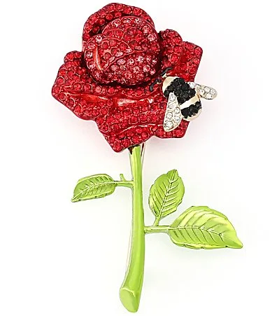 Betseys Pavé Rose Brooch