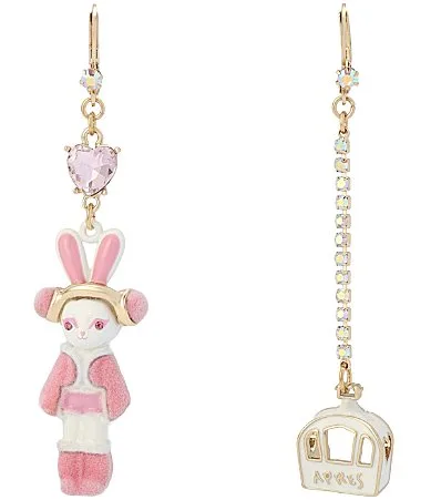 Après Ski Bunny Gondola Drop Earrings by Betsey Johnson