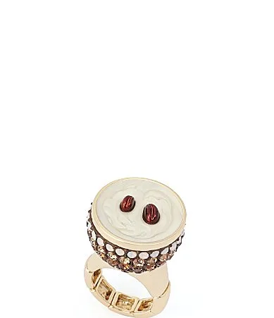 Betseys Après Ski Espresso Martini Statement Cocktail Ring by Betsey Johnson